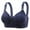 Blue, variant on Gyexs Women's Jacquard Lace Soft Cup Wireless Tri Top Bra Comfortable Support Bras for Women, , Size 44