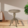 thumbnail image 2 of Home Rustic Farmhouse Round End Tables, Small Accent Side Table With Natural Tray Top And Concave Legs For A Classic Entryway, 2 of 5