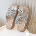 thumbnail image 6 of Otqutp Summer Shoes for Toddler Girls New Summer Girls' Slippers Fashionable and Comfortable Casual Shoes Beach Sandals Bowknot Flip Flops, 6 of 8