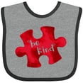 thumbnail image 3 of Inktastic Autism Awareness Be Kind Red Puzzle Piece Boys or Girls Baby Bib, 3 of 4