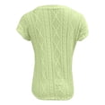 thumbnail image 5 of Yubnlvae Green 2025 Women's Round Neck Loose Short Sleeved Women's T Shirt, S, 5 of 5