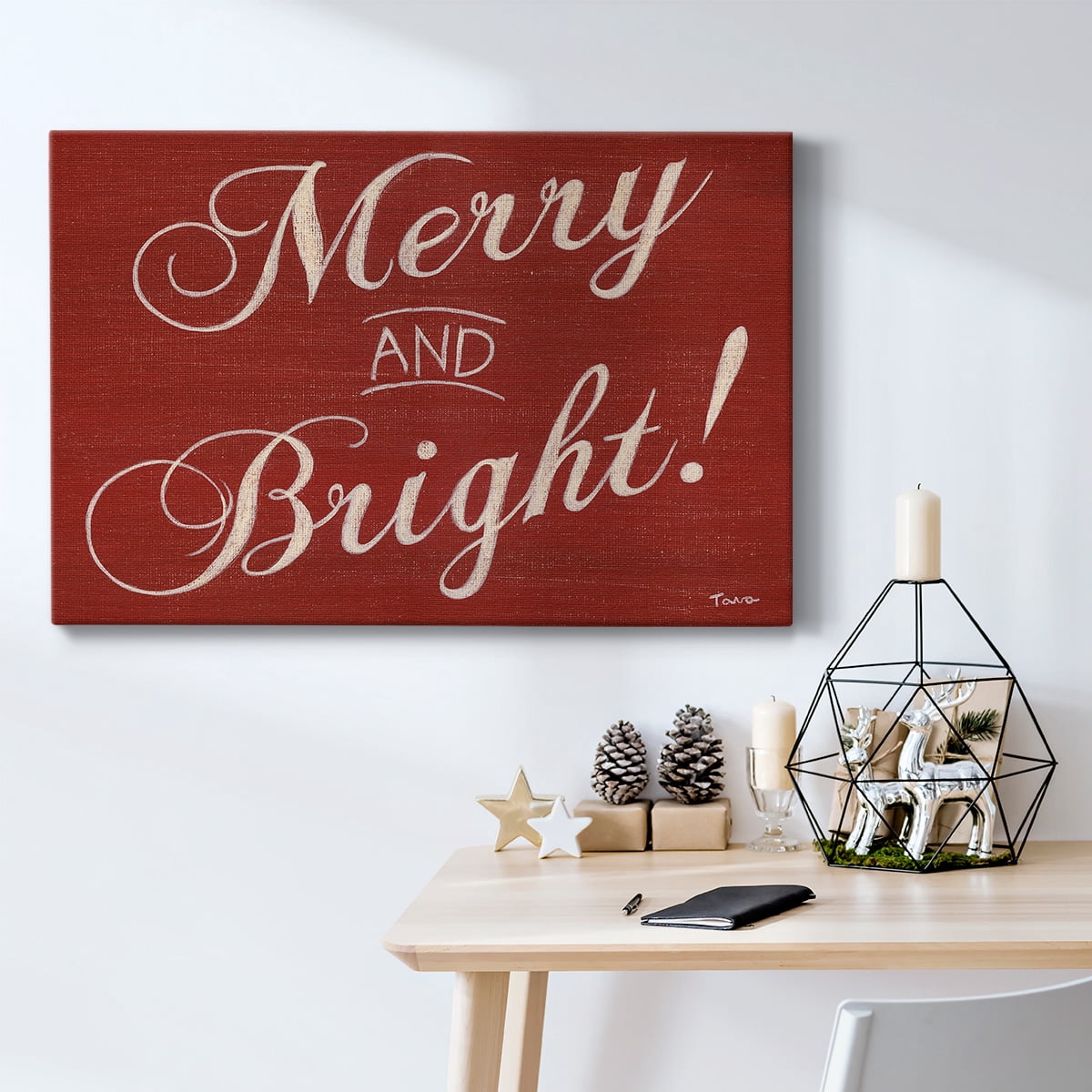 Red Merry and Bright- Gallery Wrapped Canvas
