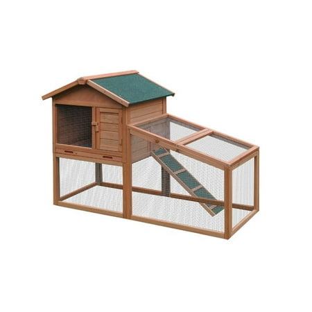 Aleko Wooden Pet House Chicken Coop With Chicken Run Walmartcom