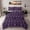 Black Purple, variant on Erosebridal Fox Twin Comforter Sets, Monochrome Damask Bedding Set, Black Reversible 2pcs 1 Comforter and 1 Pillowcase