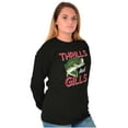 thumbnail image 4 of Fisherman Life Thrills and Gills Plus Size Long Sleeve Graphic Tee Shirt Brisco Brands 3X, 4 of 5