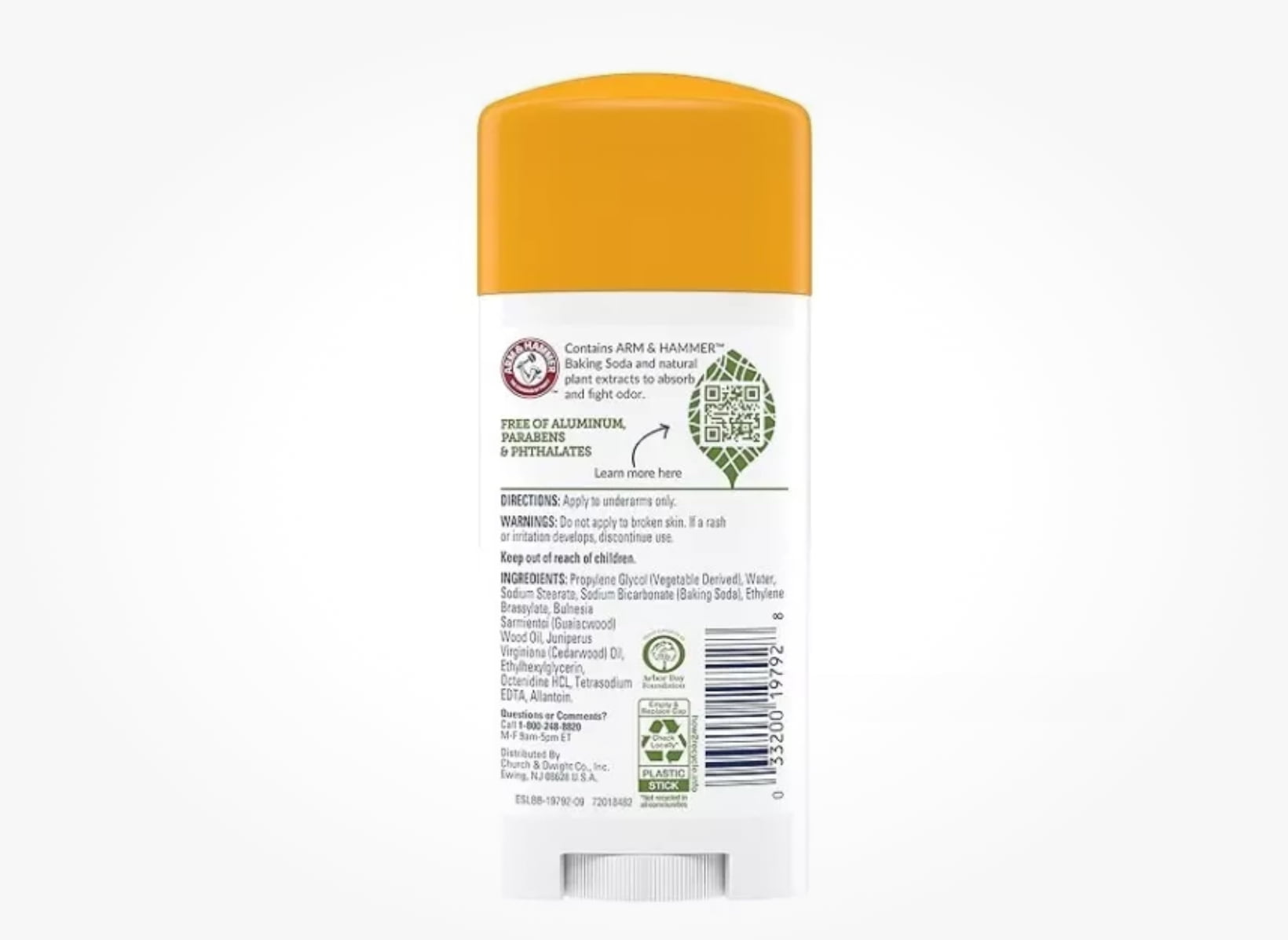 Arm & Hammer Essentials Natural Deodorant for Everyday Freshness