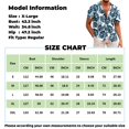 thumbnail image 3 of Hawaiian Shirt For Men Casual Fashion Summer Short Sleeve Buttons Printed T Shirt Top L, 3 of 5