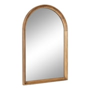 Kate and Laurel Hatherleigh Modern Transitional Arched Wooden Wall Mirror, 24 x 36, Rustic Brown, Decorative Wood Arch Mirror for Use in Bathroom, Entryway, or Bedroom