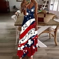 thumbnail image 2 of Erwazi Summer Dresses for Women 4th Of July Printed Crew Neck Sleeveless Ankle Length Dress Celebrations Outdoor Parties Activities Casual Dresses, 2 of 7
