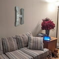 thumbnail image 2 of Huge 20" Metal Letter "H" Wall Decor, Silver with Rusted Edges, Galvanized Wall Mountable Decoration for Country, Mid-Century, or Farmhouse Themed Room or Event, 2 of 6