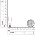 thumbnail image 2 of Gem Stone King 1.66 Ct Round Pink Created Sapphire 925 Sterling Silver Pendant with Chain, 2 of 3