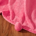 Mainstays Oversized Plush Throw with Poms, Bewitching Coral, 50"x70