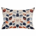 thumbnail image 2 of Navy Blue Burnt Orange Botanical Standard Size Pillow Cover, Pillowcase Protectors with Zipper, Breathable Decorative Throw Pillow Case Cover, Vintage Leaves Pillow Shams for Couch Sofa 20x26Inch, 2 of 8