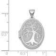 thumbnail image 7 of 925 Sterling Silver Rhodium-Plated 21x16mm Oval Tree Locket, 7 of 7
