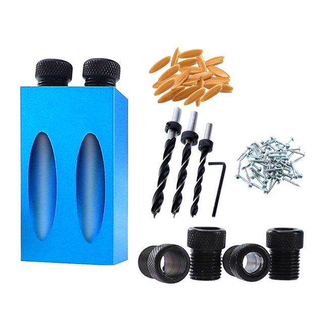 Eigraketly Pocket Hole Set 15 Degree Drill Joinery Dowel Kit for DIY Home Projects Herramientas eléctricas