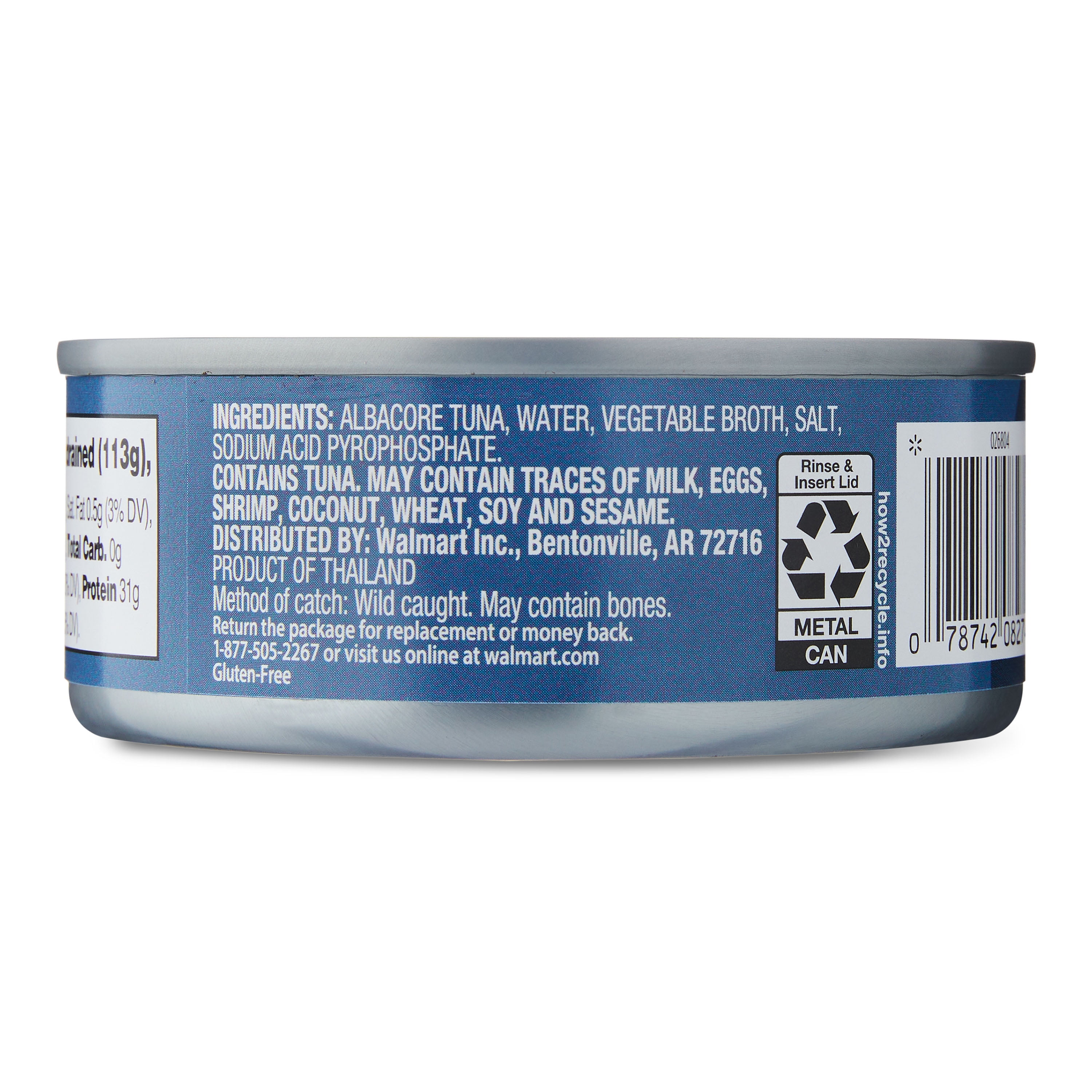 Great Value Solid White Albacore Tuna in Water, 5 oz