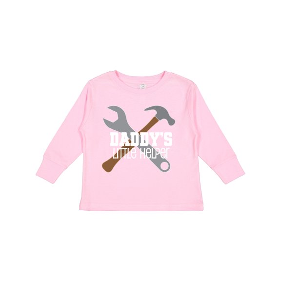 Inktastic Daddy's Little Helper Tool Set Boys Long Sleeve Toddler T-Shirt