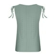 thumbnail image 6 of Summer Savings Clearance 2023! Eyelet Tank Tops for Women Summer Casual Hollow Solid Color Crew Neck Sleeveless Dressy Blouses with Strappy, 6 of 6