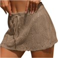 thumbnail image 2 of Women's Tie Front High Waist Crochet Short Beach Skirt Swimsuit Cover Up Ladies Dress Dresses For Photoshoot, 2 of 5