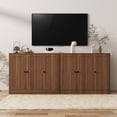 thumbnail image 4 of Buffet Cabine with 3 Door, Kitchen Storage Cabinet with Adjustable Shelf, Coffee Bar Accent Cabinets for Living Room, Entryway, Walnut, 4 of 9