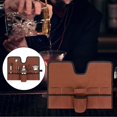 thumbnail image 4 of AMLESO Bartender Kit Bag Cocktail Tool Bag Professional Portable for Travel Indoor Home Brown, 4 of 8