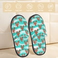 thumbnail image 2 of Balery Lobsters Of Turquoise Waves Pantuflas de Casa de Felpa Silenciosas con Diseño Estampado, Zapatillas Cómodas Antideslizantes de Algodón para Interior-Medium, 2 of 8