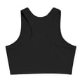 thumbnail image 5 of FASHOFT Toddler Girl Shirts Sporty Solid Color Cropped Sleeveless Top Elastic Comfy Summer Outdoor Leisure Daily Casual Youth Wear Toddler Girl Summer Tops Black 3-6 Years, 5 of 5