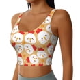 thumbnail image 2 of Xecao Cartoon Chicken for Sports Bra with Removable Pads, Crop Tank Top Design, Women's Longline Sports Bra - Non-Wired - Medium, 2 of 9