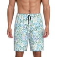 thumbnail image 3 of Lsque Butterflies Mens Sleep Pajama Shorts,Short Pajama Pants, Cotton Ultra-Soft Knit-3X-Large, 3 of 9