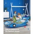 thumbnail image 3 of Cama inflable para niños QPAU para niños pequeños con laterales y bomba manual azul, 3 of 7