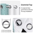 thumbnail image 3 of Ombre Teal Damask Blackout Curtains For Bedroom,Room Darking Thermal Insulated Window Drapes,Grommet Top,84 inch Length,2 Panels, 3 of 8