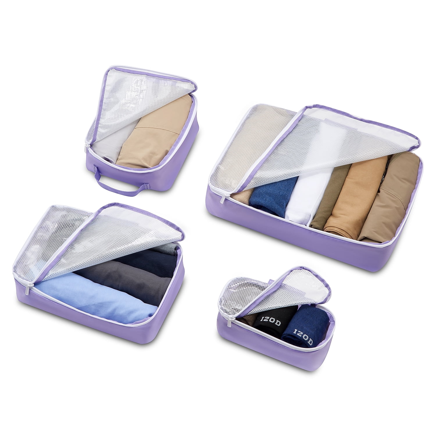 Florence by Mills x DELSEY PARIS No Drama 4-Piece Polyester Packing Cube Set Lavender (F4398103628)