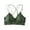 Green, variant on Rutainlusire Womens Bras Ladies Fashion Charming Comfortable Breathable No Steel Ring Lace Flowers Bra Woman Underwear