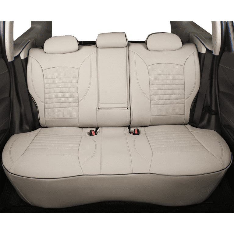 Ekr Custom Fit Forester Car Seat Covers for Select Subaru Forester 2019 2020 2021 2022 2023 2024 Full Set Leather Beige