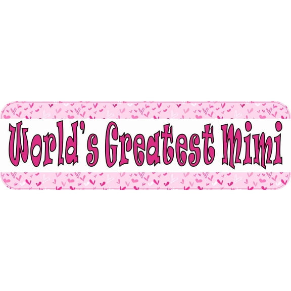 10in x 3in World's Greatest Mimi Bumper Magnet