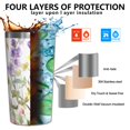 thumbnail image 3 of Pioneer Flower and Butterfly 10oz Tumblers Stainless Steel Tumbler with Lid and Straw,Vacuum Insulated Double Wall Travel Tumbler Cups with Cleaning Brush for Coffee, Tea, 3 of 4