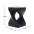 thumbnail image 5 of Twisted Spiral Side Table with Wood-Like Texture - Black Magnesium Oxide, 5 of 10