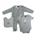 thumbnail image 1 of Conjunto 725 Baby Niño Talla 6 Meses Pañalero Mameluco y Babero Marcianos Gris 3 Piezas, 1 of 3