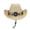 Z9-Beige, variant on XINPING Women's Western Straw Cowboy Sun Hat, Wide Brim UV Protection Beach Vacation Hat with Beaded Band and Adjustable Chin Strap for Outdoor Activities