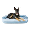 thumbnail image 3 of Vibrant Life Extra Large Round Corner Sofa Style Dog Bed, Blue, 35" x 48", 3 of 7