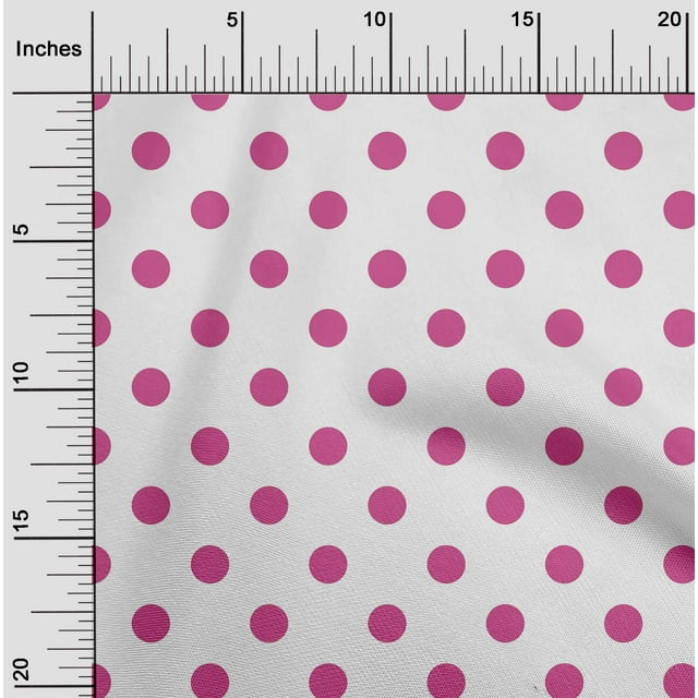 oneOone Tissu Polyester Lycra Rose à Pois Matériel de Robe Tissu Imprimé Tissu au Mètre 56 Pouces de Large