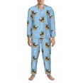 thumbnail image 4 of Bingfone Men'S Pajama Set 2 Piece Loungewear Pjs, Long Sleeve With Pajama Pants-Cute Puppy, 4 of 9