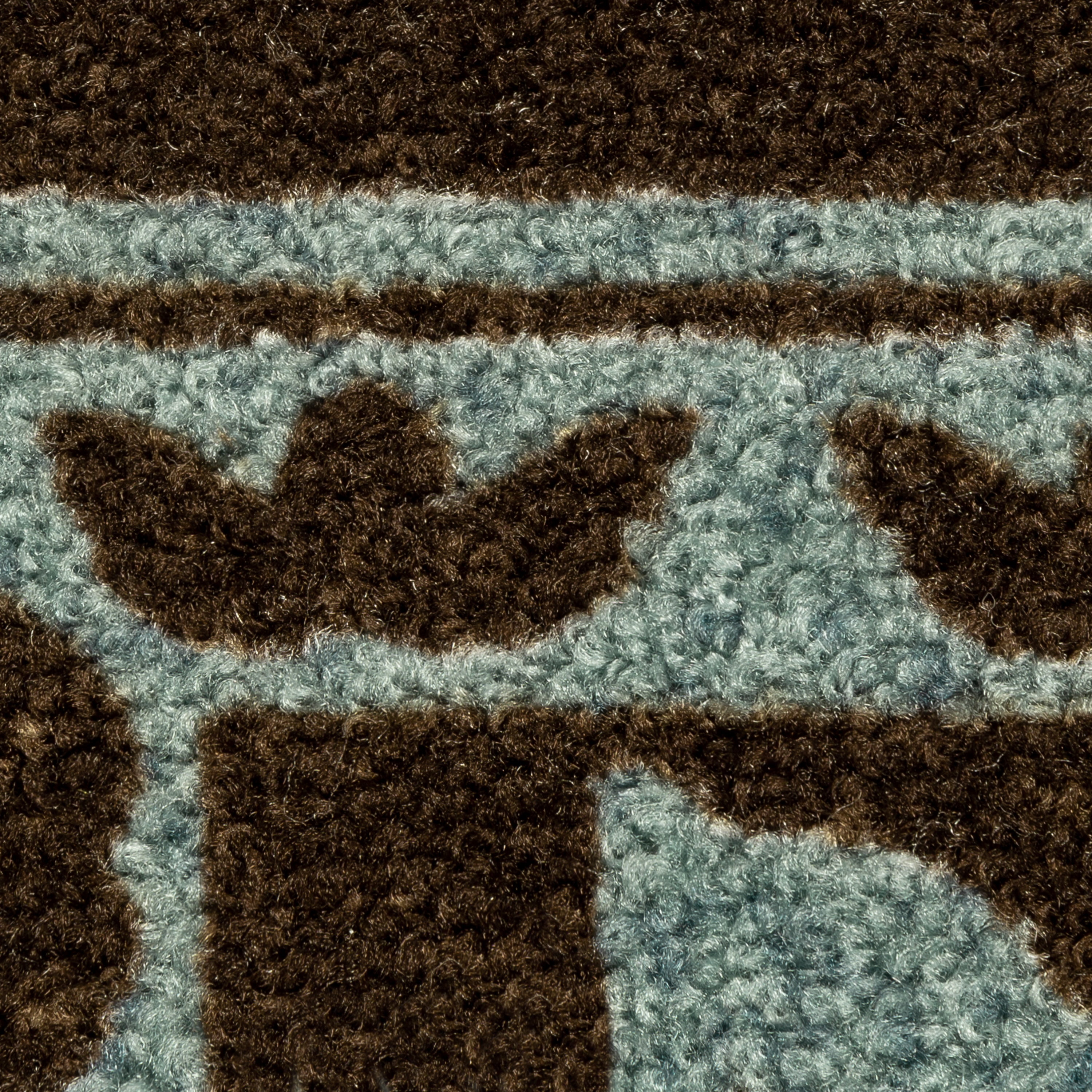 Maples Rugs Pelham Transitional Vintage Scroll Blue Brown Washable Entryway Area Rug, 1'8 x 2'10