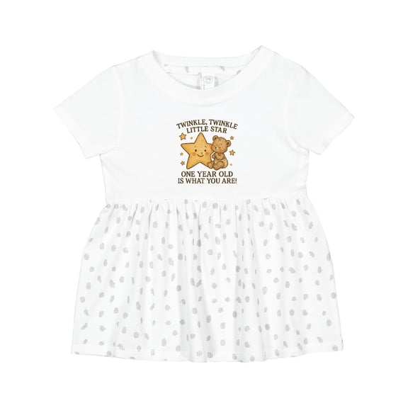 Inktastic Twinkle Twinkle Little Star One Year Old Birthday Girls Baby Dress