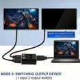 thumbnail image 5 of Divisor compatible con HDMI 4K 60HZ HD2.0 Switch para PS5 Bi-Direction 1x2/2x1 Adaptador Switcher 2 en 1 salida para PS4 TV Box HD Switch, 5 of 5