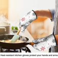 thumbnail image 4 of Cute Oven Mitts,Multicolor Christmas Snowflake Pattern Oven Mitt 2-Pack Set,Kitchen Gloves for Oven,Heat Resistant Oven Mitts 7.7"x12", 4 of 7