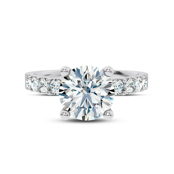 Oryn Jewel Classic Design Engagement Ring for Women - 1.8 Ct Round Lab Created Diamond with 14K White Gold Over Jewelry - Wedding Jewelry for Brides Featuring Radiant Diamond Sparkle