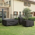 thumbnail image 3 of Meubles de Patio Couvre Rectangulaire Imperméable Extérieur Housse de Chaise de Table, 3 of 5