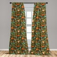 thumbnail image 5 of Ambesonne Fox Curtains, Autumn Season Flora Fauna, Pair of 28"x63", Multicolor, 5 of 5