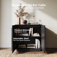 thumbnail image 3 of BELLEZE Modular Buffet Cabinet With Storage,Mid Century Modern Arched Sideboard With Adjustable Shelf & Symmetrical Doors,Credenza Console Table For Entryway Kitchen Living Room (Espresso Black), 3 of 7